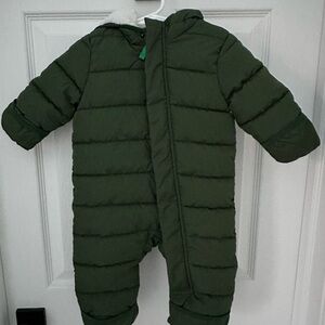 Primary Dark Green Puffer Footie